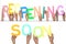 Forming reopening soon concept with people holding colorful alphabets