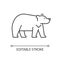 Formosan bear linear icon