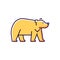 Formosan bear yellow RGB color icon.