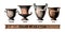 Forms of kraters. Greek vessel shapes