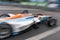 Formula E racing car on race track