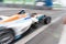 Formula E racing car on race track