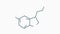 Formula hormone serotonin. Concept of medicine and pharmacy