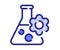 Formula ingredient experiment single isolated icon with dashed line style and purple color