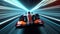 A Formula. Motion futuristic racing formula at fast ride to finish. Generative Ai