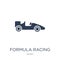 formula racing icon. Trendy flat vector formula racing icon on w