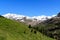 Forni glacier and mountain Palon de la Mare panorama in Ortler Alps