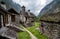 Foroglio hamlet in Maggia Valley of Ticino, Switzerland