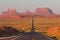 Forrest Gump Point at US Highway 163 toward Monument Valley Navajo Tribal Park