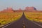 Forrest Gump Point at US Highway 163 toward Monument Valley Navajo Tribal Park