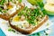 Forshmak - herring green apple egg onion sandwiches