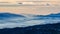 Forstalpe - Panoramic view of magical blue mountain range of Lavanttal Alps, Carinthia, Austria