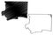 Forsyth County, North Carolina State U.S. county, United States of America, USA, U.S., US map vector illustration, scribble