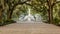 Forsyth Fountain Under Oaks