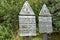 Fort Amherst Newfoundland Canada, September 19 2022: East Coast Trail hiking markers at a trailhead near St. John\\\'s.