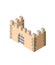 Fort ancient historic antique fortress castle isometric building