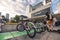 Fort Bonifacio, Taguig, Metro Manila - Typical weekend scene at Bonifacio Highstreet. A bike sharing station installed