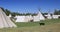 Fort Bridger Mountain Man rendezvous Indian tent camping 4K