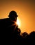 Fort Castillo de San Marcos in silhouette at sunset