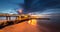 Fort De Soto Gulf Pier after Sunset Tierra Verde, Florida