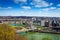 Fort Duquesne Bridge, Point state park from hill