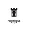Fort film icon logo vector illustration design
