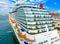 Fort Lauderdale - December 1, 2019: Regal Princess cruise ship docked at seaport Port Everglades