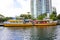 Fort Lauderdale - December 11, 2019: Cityscape view of the popular Las Olas Riverwalk downtown district