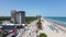 Fort Lauderdale, Florida USA. Drone Aerial View of Beach, Beachfront Buildings