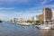 Fort Lauderdale skyline Florida downtown city marina boats
