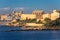 Fort Manoel on the Manoel island in Gzira at sunrise, Malta
