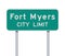 Fort Myers City Limit road sign