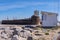 Fort Perch Rock and lifeguard station New Brighton Wirral April 2021