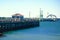 Fort Road Pier, and marine construction equipment, Spring Point, South Portland, Maine. June 19, 2018