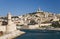 Fort Saint-Jean and old port of third largest city in France, Marseille, Provence, France on the Mediterranean Sea