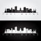 Fort Wayne USA skyline and landmarks silhouette