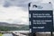 Fort William , Scotland - May 19 2017 : Sign thanks for using the caledonian canal