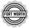 FORT WORTH black stamp on white