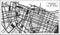 Fortaleza Brazil City Map in Black and White Color in Retro Style. Outline Map