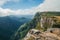 Fortaleza Canyon with steep rocky cliffs