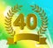 Fortieth anniversary celebration shows celebrations and greetings for marriage - 3d illustration