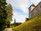 Fortification of medieval stronghold Kasperk Castle near Kasperske Hory in Southern Bohemia, Sumava Mountains, Czech