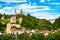 Fortifications and Gotteron bridge in Fribourg, Switzerland