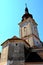 Fortified medieval church in the village Sanpetru, Transylvania