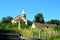 Fortified medieval saxon church in Soars, Brasov county, Transylvania. Ruins.