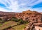 The fortified town of Ait ben Haddou near Ouarzazate on the edge of the sahara desert in Morocco. Atlas mountains. Used