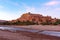 The fortified town of Ait ben Haddou near Ouarzazate on the edge of the sahara desert in Morocco. With river on