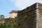 Fortified wall and tower of medieval Uzhhorod fortress,Ukraine