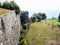 fortified walls of San Vigilio castlel in Bergamo