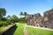 Fortress. Brick walls of Fort Zeelandia, Guyana.